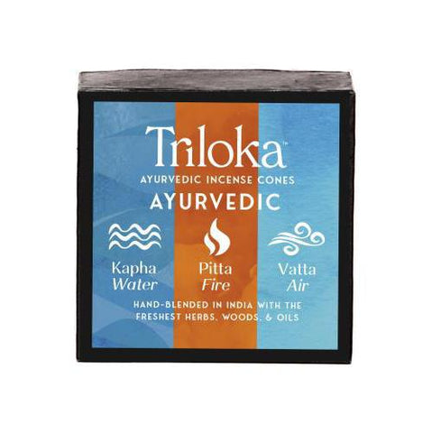 Triloka Ayurvedic Meditation Incense Cones - Wholesale