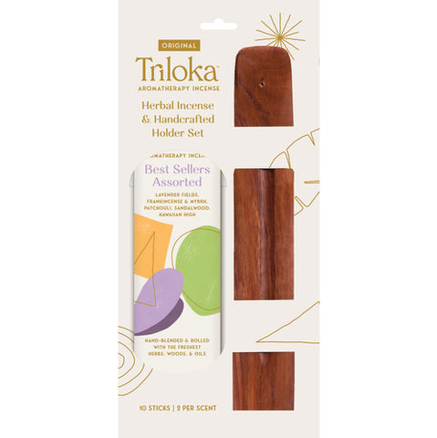 Triloka Original “Bestsellers” Incense with Wood Burner - Wholesale
